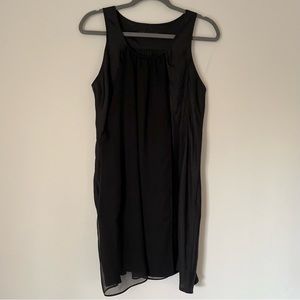 Minimal layered black dress